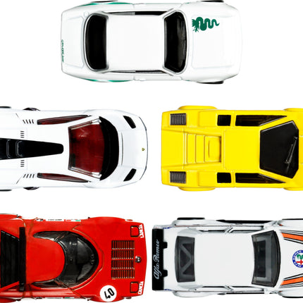 Hot Wheels Premium Car Culture Set of 5 Toy Cars in Collectible Container, Che Figata Die-Cast 1:64 Scale 5-Pack