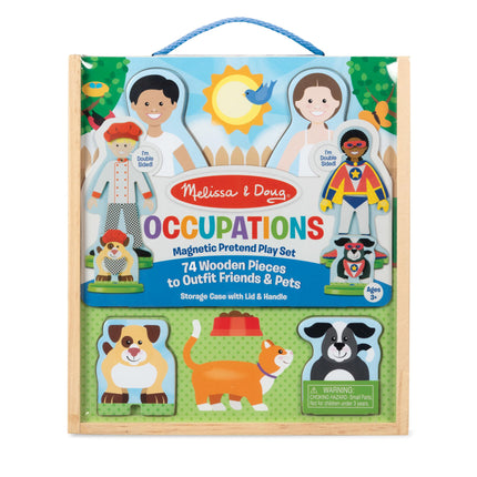 Set de Muñecas Magnéticas de Madera de Melissa & Doug para Jugar a Disfrazarse por Profesiones