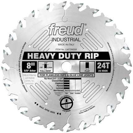 Freud LM72M008 8-Inch 24 Tooth FTG Ripping Saw Bla