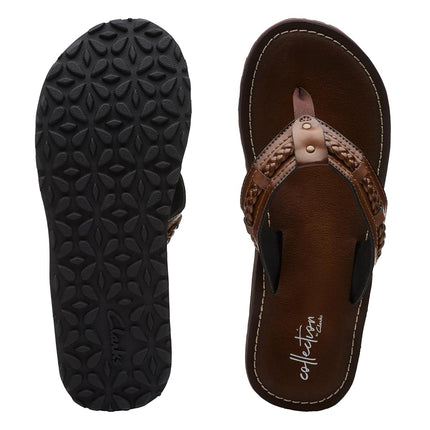 Clarks Women's Fenner Nerice Flip Flop, Honey, 10 UK