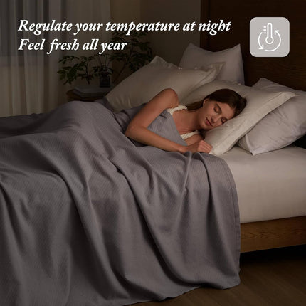 Madison Park Premier Comfort Liquid Cotton Blanket, Full/Queen, Gray