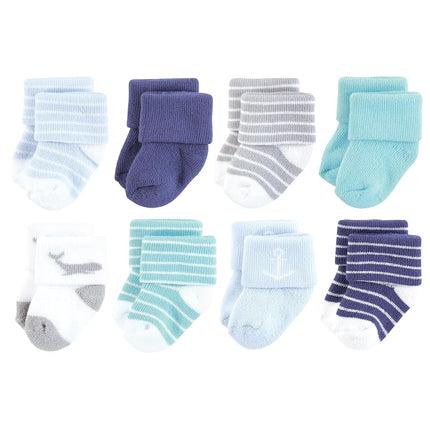 Hudson Baby Chaussettes riches en coton éponge unisexe pour nouveau-né, baleine grise, 0-6 mois, baleine grise, 0-6 mois