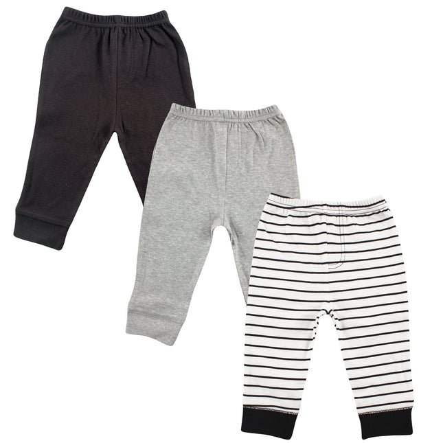 Luvable Friends Baby Boys' Cotton Pants, Black Str