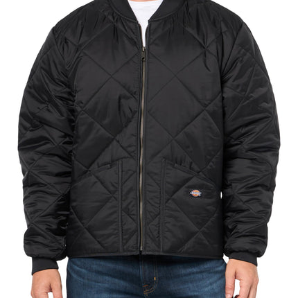 Dickies mens Diamond Quilted Jacket, Black, Small