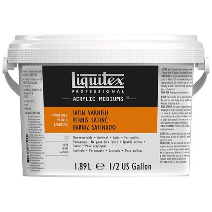 Liquitex 5346 Vernis Acrylique Semi-Mat Professionnel pour Peintures Acryliques, Vernis Final Permanent, Très Élastique et Application Universelle, Qualité Archivistique, 1,89 Litres, Transparent