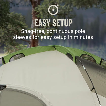 Coleman 8-Person Tent for Camping | Elite Montana Tent with Easy Setup,Green,16 x 7