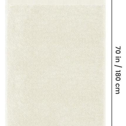 Utopia Towels - Sábana de baño de lujo jumbo (35 x 70 pulgadas) - 600 GSM 100% algodón hilado en anillos Toalla de baño extragrande altamente absorbente y de secado rápido - Toalla supersuave con calidad de hotel (marfil, paquete de 2)