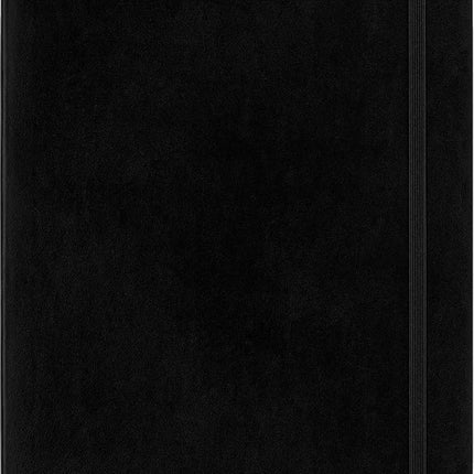 Moleskine Classic Notebook, Notebook With Ruled Pages, Soft Cover and Elastic Closure, Black, XL, 19 x 25 cm, 192 Pages