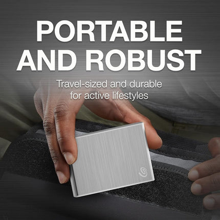 Seagate One Touch SSD, 2TB, External SSD, USB 3.0, Silver, 1 year MylioCreate, 4 mo Adobe Creative Cloud Photography, 3 year Rescue Services (STKG2000401)