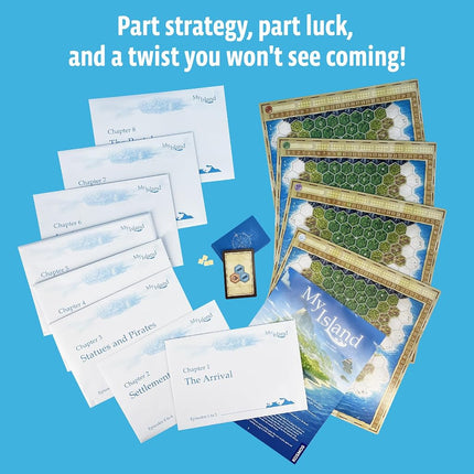 Thames & Kosmos My Island | Legacy Board Game | Kosmos Games | Multi-Player | 2-4 Players | Strategy Game