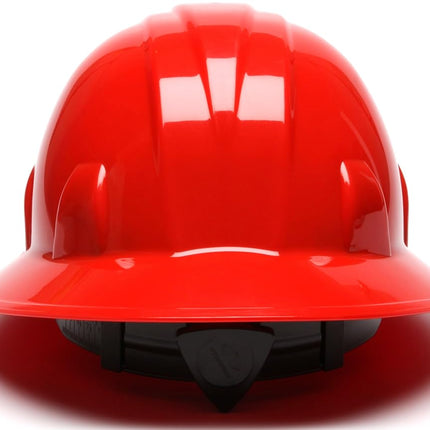 Casque de sécurité à bord complet Pyramex série SL, suspension à cliquet 4 points, rouge