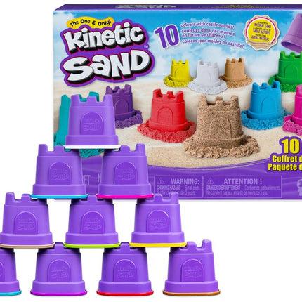 Kinetic Sand, Castle Containers 10-Colour Pack Non