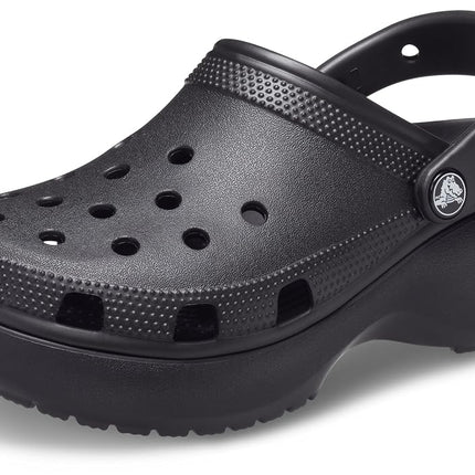 Crocs Women's Classic Platform Clog, Black, US W9
