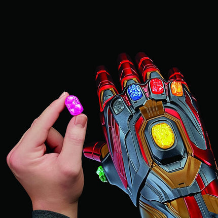 Avengers Marvel Legends Series Iron Man Nano Gauntlet Articulated Electronic Fist with Lights and Authentic Movie Sounds and Removable Infinity Stones
