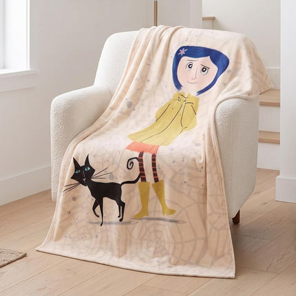 Couverture polaire ultra douce et confortable Coraline The Movie de Franco Collectibles, 117 cm x 152 cm (produit sous licence officielle)
