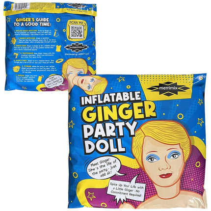 merrimix Inflatable Blow Up Doll for Parties, Pranks, Bachelor, Halloween, Birthday, Gag Gift, Holidays - Ginger 58" (Judy)
