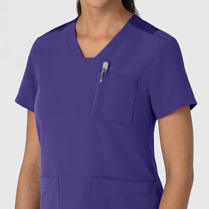 Wink Women's Women's Flex-n-Reach V-Neck Scrub Top, Grape, S
