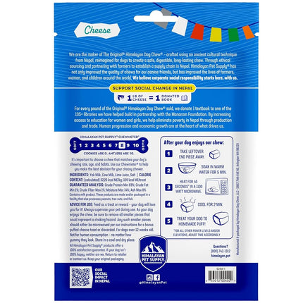 Himalayan Dog Chew Original Yak Cheese Dog Chews, 100% Natural, Long Lasting, Gluten Free, Healthy & Safe Dog Treats, Lactose & Grain Free, Protein Rich, Small Dogs 15 Lbs & Smaller, 3.3 oz