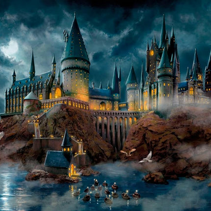 Ceaco 500 Piece Thomas Kinkade Hogwarts Castle Puzzle for Adults, Silver Select - 500 Piece Jigsaw Puzzle - Challenging and Colorful Puzzle for Adults – Precision-Cut Pieces, Beautiful Artwork
