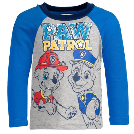 Paw Patrol Marshall Chase Rubble Kids 2 Pack Long Sleeve T-Shirt, Blue/Gray, 18 Months