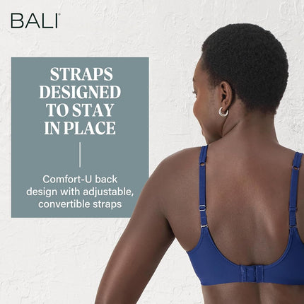 Bali Women's One Smooth U Full Coverage Bra, in The Navy, 38DD