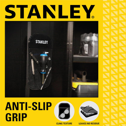 STANLEY S4005 Almohadilla de gel antideslizante extrafuerte para salpicadero, 3.5" x 5.75", para teléfono móvil, tableta, GPS, llaves o gafas de sol, paquete de 4