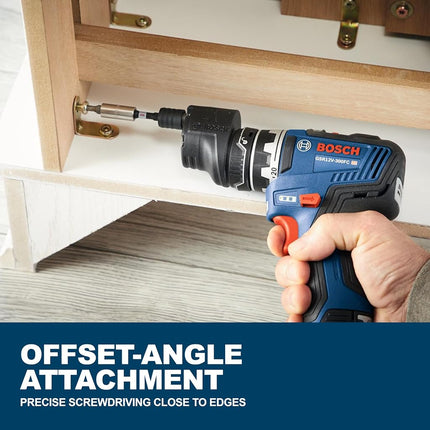 Bosch GSR12V-300FCB22 12V Max EC Brushless Flexiclick 5-in-1 Drill/Driver System with (2) 2.0 Ah Batteries