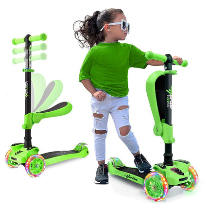 Hurtle 3-Wheeled Scooter for Kids - Wheel LED Ligh