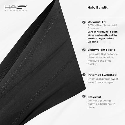 Halo Headbands Bandit Pullover, Black