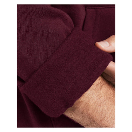 Under Armour Men's UA Rival Fleece Hoodie, (609) Maroon/White, Small Tall, (609) Maroon/White, S Lang