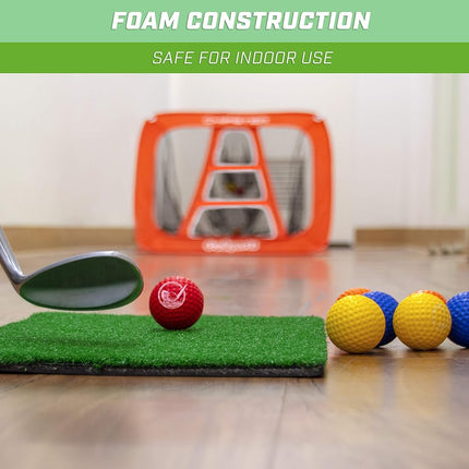GoSports Foam Golf Practice Balls - 64 Pack Realistic Feel and Limited Flight Use Indoors or Outdoors
