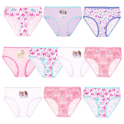 Barbie Girls' Amazon Exclusive Underwear Multipacks with Dreamhouse Advent Calendar Option 2/3t-10, 10-Pack Barbie, 4