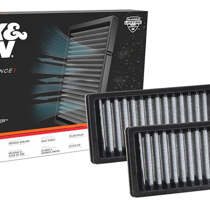 K&N Premium Cabin Air Filter: High Performance, Washable, Clean Airflow to your Cabin: Designed For Select 2011-2018 Jeep Wrangler Vehicle Models, VF1010