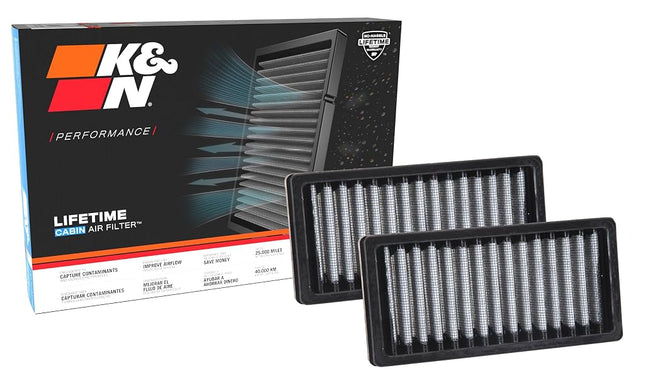 K&N Premium Cabin Air Filter: High Performance, Washable, Clean Airflow to your Cabin: Designed For Select 2011-2018 Jeep Wrangler Vehicle Models, VF1010