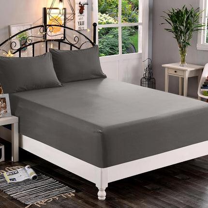 Elegant Comfort Sábana Ajustable 1500 de Calidad Superior, Ultrasuave, Bolsillo Extra Profundo de 18-24 Pulgadas - Sábana Ajustable Individual para Colchón Alto - Sin Arrugas con Bolsillos Inteligentes de Almacenamiento, Matrimonial, Gris