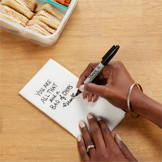 SHARPIE® Permanent Fine-Point Markers, Black, Pack Of 36 + 1 Bonus S Gel Pen