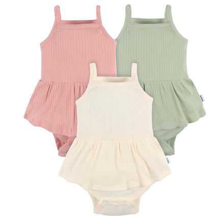 Gerber Baby Girls Sleeveless Skirted Onesies Bodysuit, Winsome Orchid, 18 Months