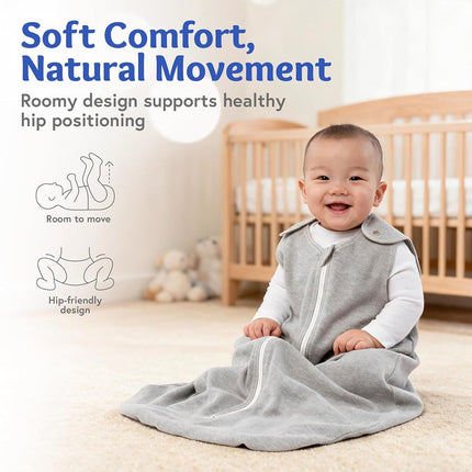 baby deedee - Cotton Baby Sleeping Bag Sack - Sleep nest Basic, Indoor Wearable Blanket, Newborn and Infants, Deep Sea Blue, Small (0-6 Months), (196)