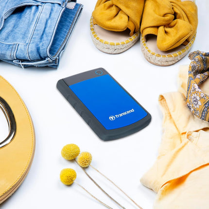 Transcend StoreJet 25H3 1TB Rugged Portable Hard Drive, Shock Resistant USB 3.1 Gen 1, Navy Blue -TS1TSJ25H3B