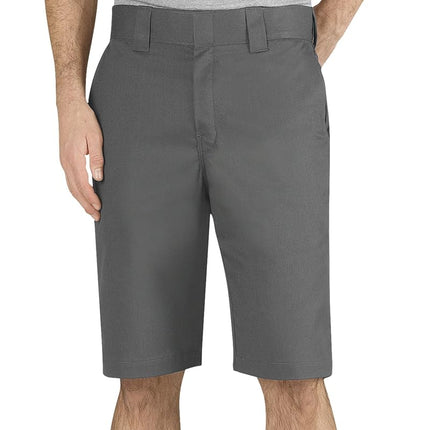 Dickies Men's 11 Inch Regular Fit Stretch Twill Work Short, Gravel Gray, 34