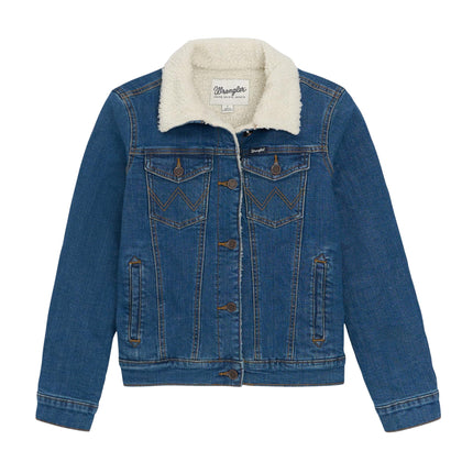 Wrangler Women's Retro Sherpa Lined Jacket, Denim, S