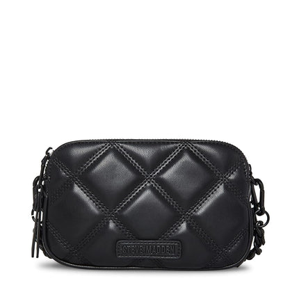 Steve Madden Women's Daisy Quilted Crossbody, Black, One Size