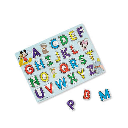 Melissa & Doug Disney Alphabet/Numbers/Shapes/Colors Peg Puzzle (8 Piece)