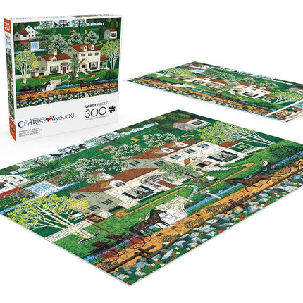 Buffalo Games - Charles Wysocki - Gingernut Valley - 300 Piece Jigsaw Puzzle for Adults - Challenging Puzzle Perfect for Game Nights - Finished Size is 21.25 x 15.00
