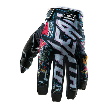 Guantes O'Neal Jump con gráficos Crank (Negro/Multicolor, Talla 11)