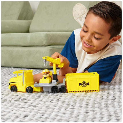 Pat' Patrouille, Les Super Chiots Au Grand Camion, Véhicule de Luxe Transformable de Ruben avec Figurine, Jouets pour Enfants à partir de 3 Ans