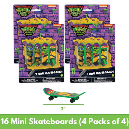 Unique Ninja Turtle Party Favors Pack – For 16 Guests - TMNT Party Favor Bags, Sticker Sheets, Mini Skateboards, Checklist – Teenage Mutant Ninja Turtle Party Decorations & Supplies