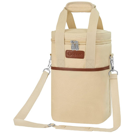 Opux 4 Bottle Insulated Wine Cooler Bag - Leakproo
