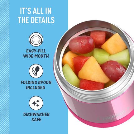 Thermos F3100PK6 Funtainer 10 Ounce Food Jar, Stainless Steel, Pink