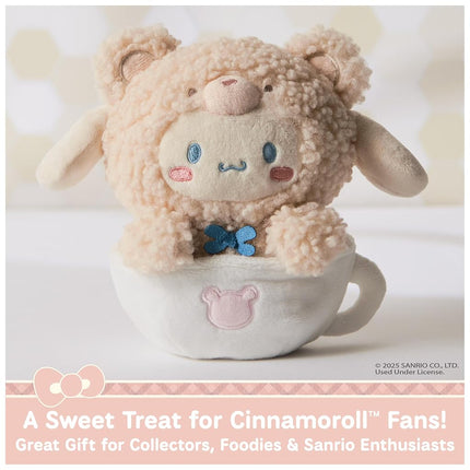 GUND Sanrio Official Hello Kitty and Friends Cinnamoroll Caf� Latte Teddy Bear Plush, Collectible Plush Toy, Stuffed Animal for Ages 1 and Up, 6�